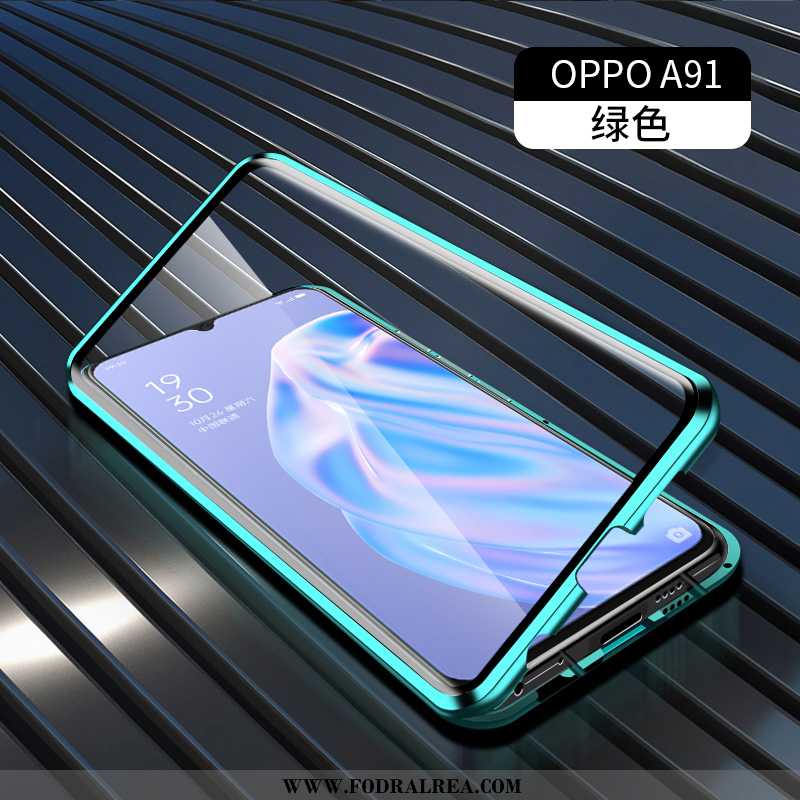 Skal Oppo A91 Skydd Fodral, Fodral Oppo A91 Glas Frame Grön