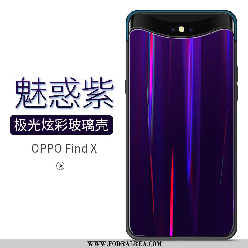 Skal Oppo Find X Trend Röd Gradient, Fodral Oppo Find X Glas Mobil Telefon