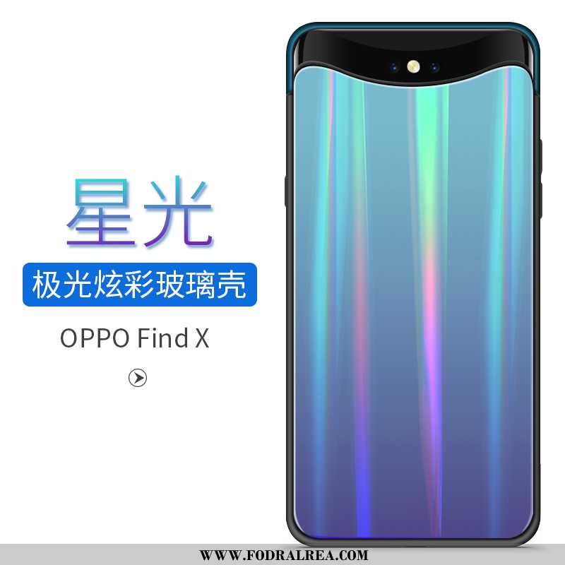 Skal Oppo Find X Trend Röd Gradient, Fodral Oppo Find X Glas Mobil Telefon