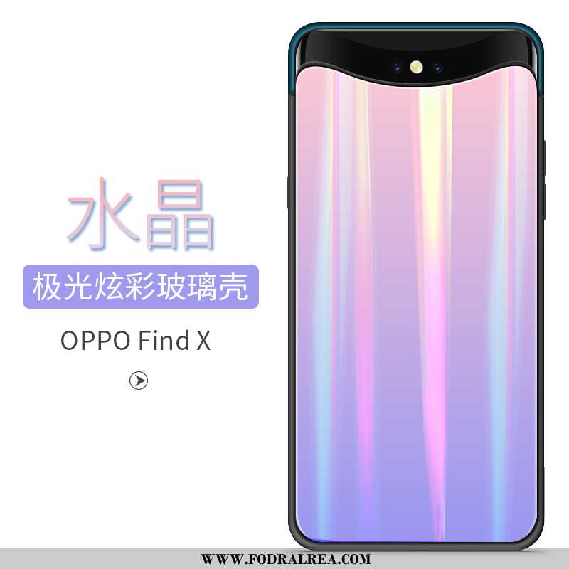 Skal Oppo Find X Trend Röd Gradient, Fodral Oppo Find X Glas Mobil Telefon