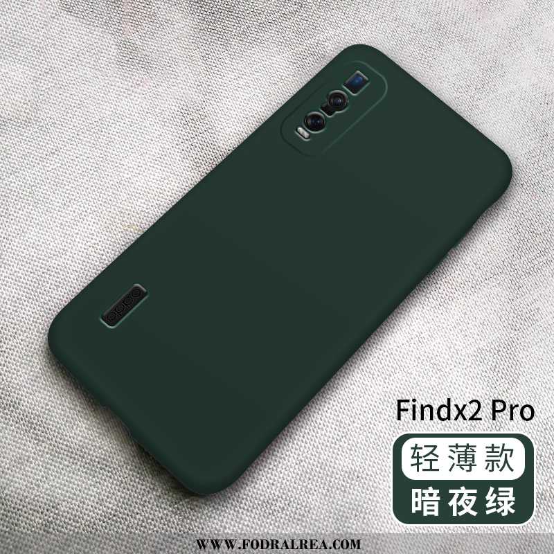 Skal Oppo Find X2 Pro Skydd Silikon Mobil Telefon, Fodral Oppo Find X2 Pro Nubuck Grön