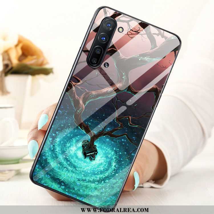 Skal Oppo Reno 3 Glas Mobil Telefon, Fodral Oppo Reno 3 Blå