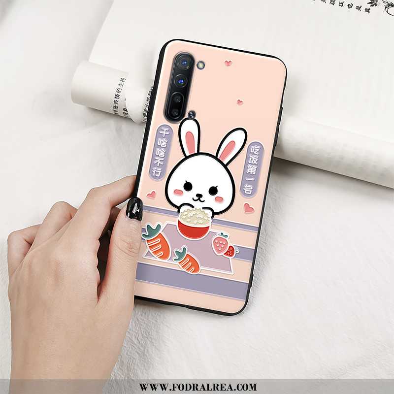 Skal Oppo Reno 3 Mjuk Fodral Kanin, Oppo Reno 3 Silikon Söt Röd