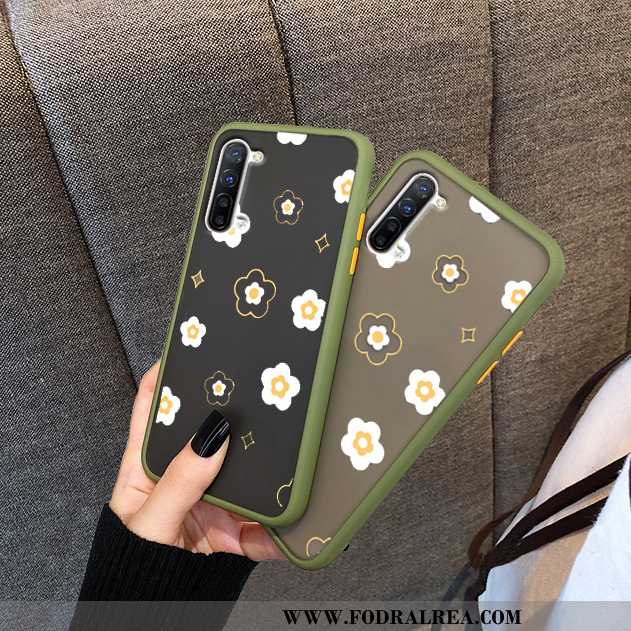 Skal Oppo Reno 3 Nubuck Fodral Mobil Telefon, Oppo Reno 3 Kreativa Trend Grön