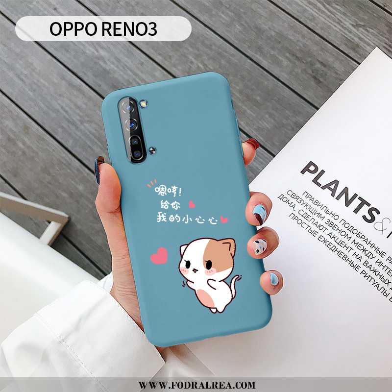 Skal Oppo Reno 3 Personlighet Liten Katt, Fodral Oppo Reno 3 Kreativa Mobil Telefon Rosa