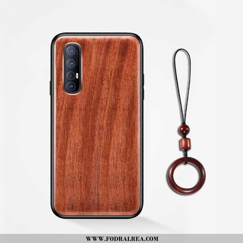 Skal Oppo Reno 3 Pro Nubuck Glidskydds Skydd, Fodral Oppo Reno 3 Pro Wood Fallskydd Brun