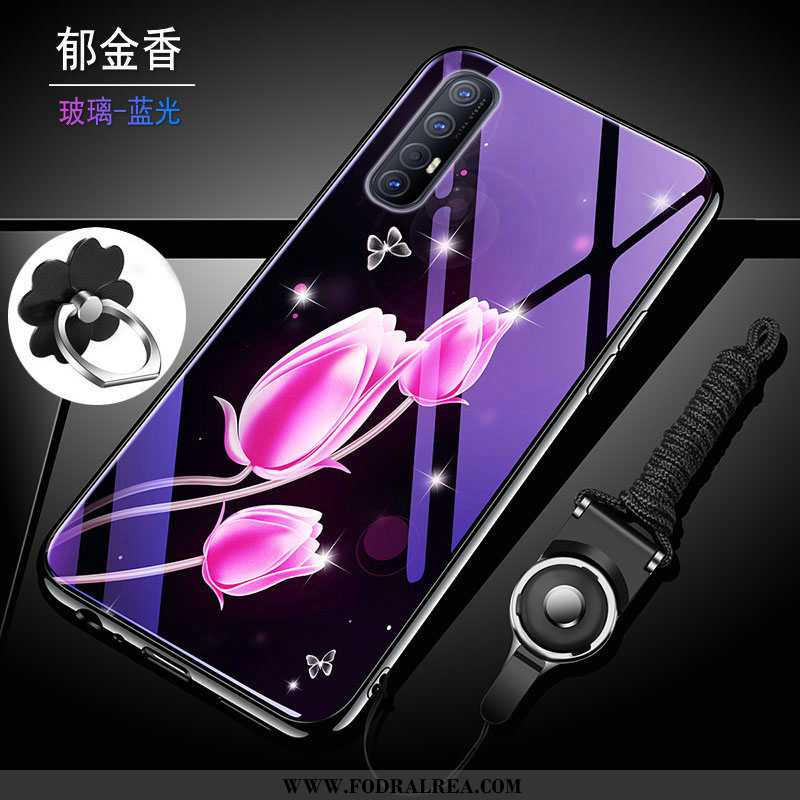 Skal Oppo Reno 3 Pro Skydd Fodral Mobil Telefon, Oppo Reno 3 Pro Glas Mode Lila