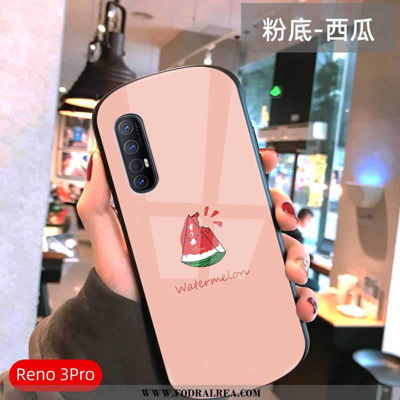 Skal Oppo Reno 3 Pro Super Båge Net Red, Fodral Oppo Reno 3 Pro Tunn Glas Grön