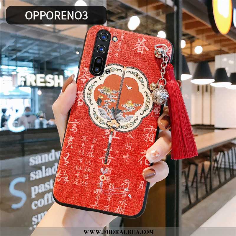 Skal Oppo Reno 3 Retro All Inclusive Skydd, Fodral Oppo Reno 3 Trend Röd