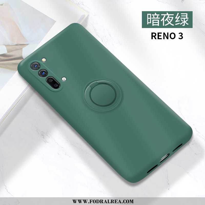 Skal Oppo Reno 3 Silikon All Inclusive Mobil Telefon, Fodral Oppo Reno 3 Skydd Trend Grön