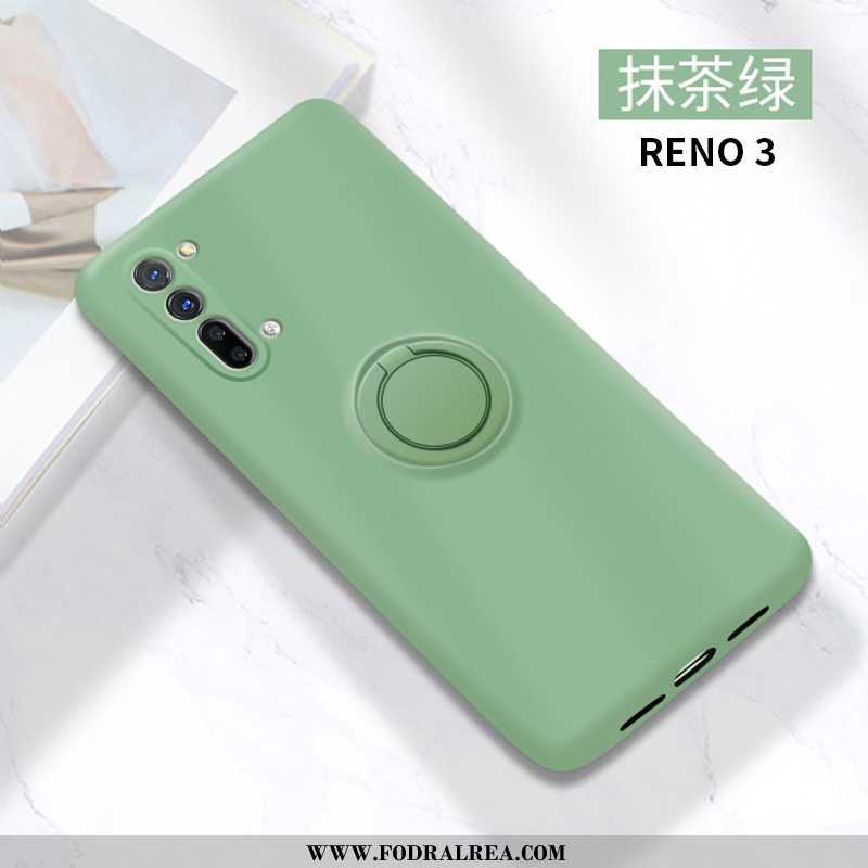 Skal Oppo Reno 3 Silikon All Inclusive Mobil Telefon, Fodral Oppo Reno 3 Skydd Trend Grön