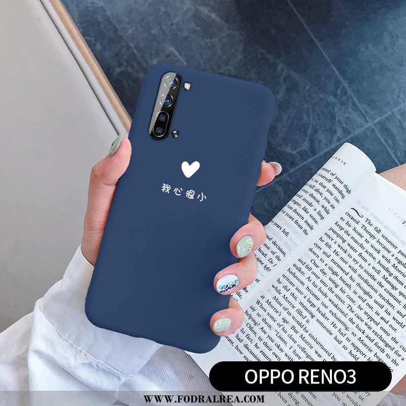 Skal Oppo Reno 3 Skydd Enkel Skal, Fodral Oppo Reno 3 Mode Mobil Telefon Blå