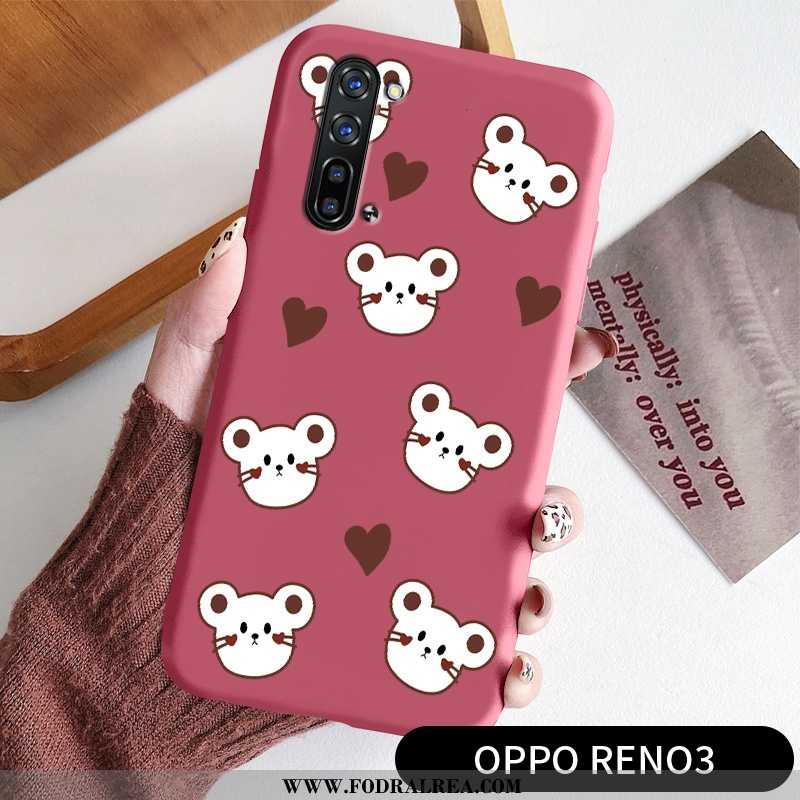 Skal Oppo Reno 3 Tunn Mode Skal, Fodral Oppo Reno 3 Mjuk Personlighet Röd