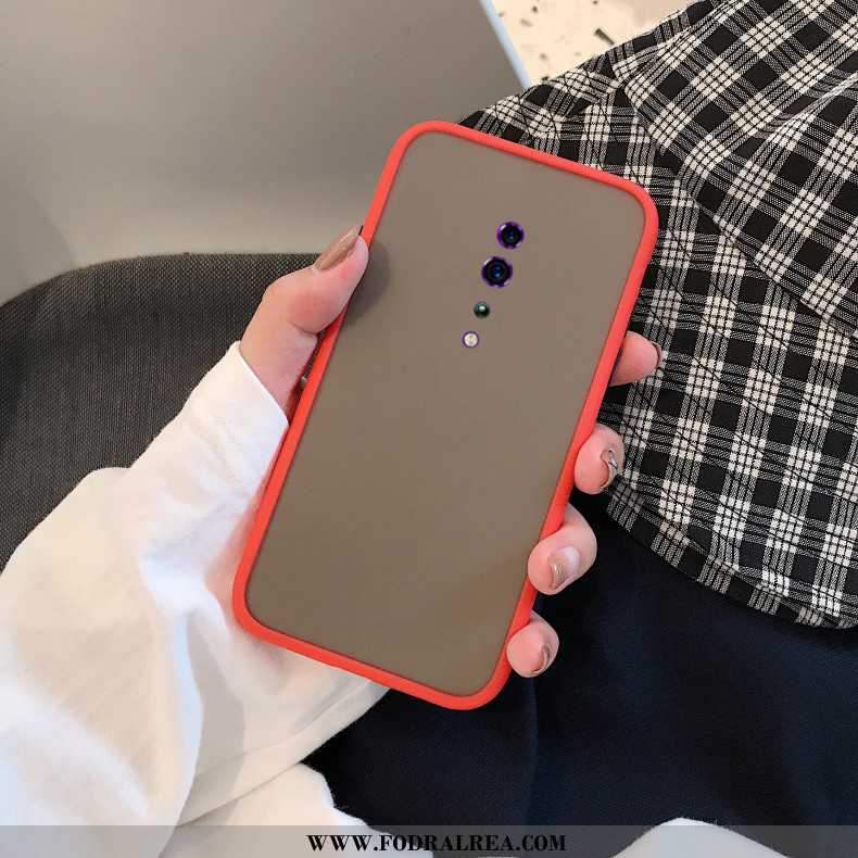 Skal Oppo Reno Z Silikon Nubuck Fallskydd, Fodral Oppo Reno Z Skydd Trend Röd