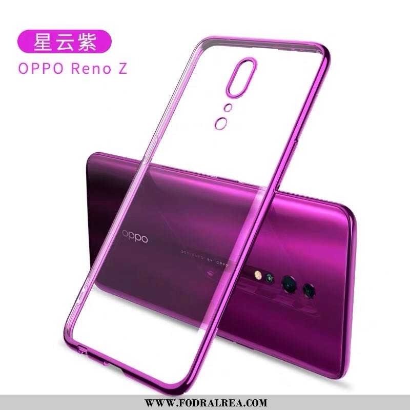 Skal Oppo Reno Z Skydd Super Fallskydd, Fodral Oppo Reno Z Transparent Kreativa Lila