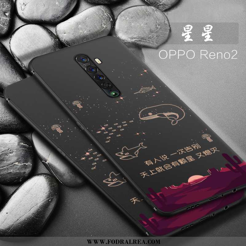 Skal Oppo Reno2 Skydd Svart Silikon, Fodral Oppo Reno2 Nubuck Mobil Telefon Svarta