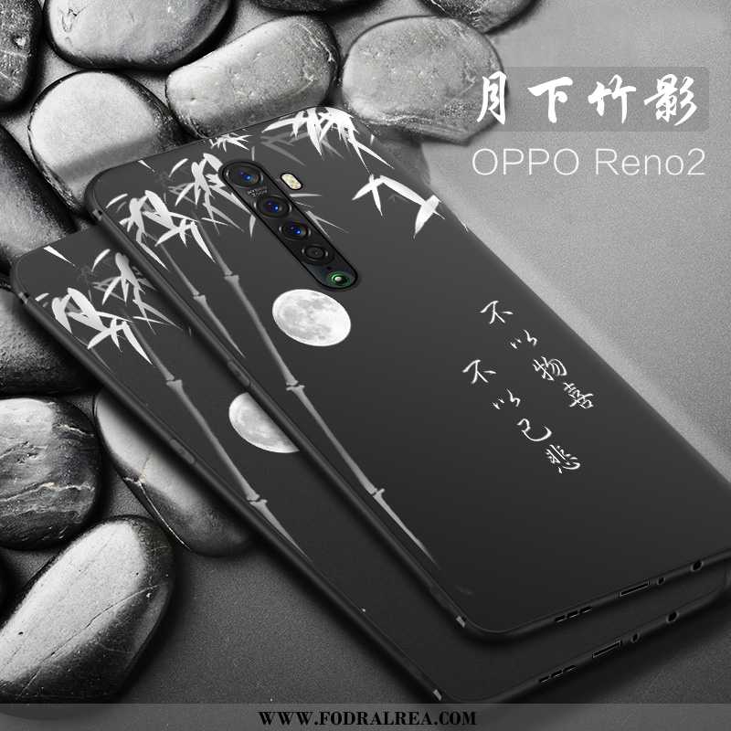 Skal Oppo Reno2 Skydd Svart Silikon, Fodral Oppo Reno2 Nubuck Mobil Telefon Svarta