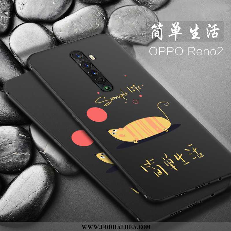 Skal Oppo Reno2 Skydd Svart Silikon, Fodral Oppo Reno2 Nubuck Mobil Telefon Svarta