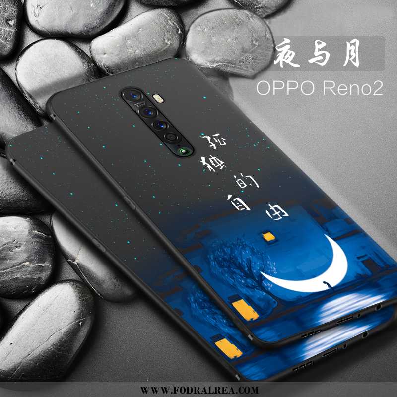 Skal Oppo Reno2 Skydd Svart Silikon, Fodral Oppo Reno2 Nubuck Mobil Telefon Svarta