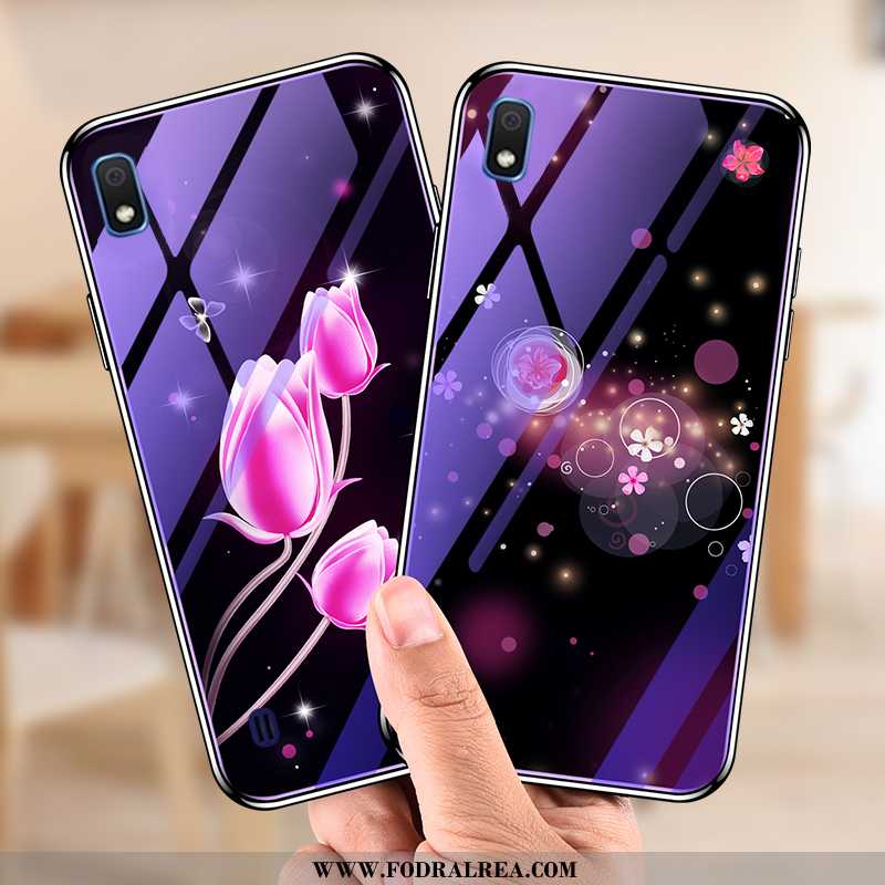 Skal Samsung Galaxy A10 Glas Kreativa Purpur, Fodral Samsung Galaxy A10 Personlighet Skydd Lila