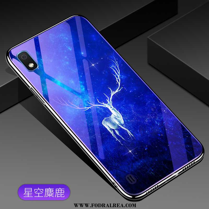 Skal Samsung Galaxy A10 Glas Kreativa Purpur, Fodral Samsung Galaxy A10 Personlighet Skydd Lila