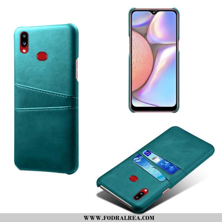 Skal Samsung Galaxy A10s Mönster Personlighet, Fodral Samsung Galaxy A10s Läderfodral Cow Grön