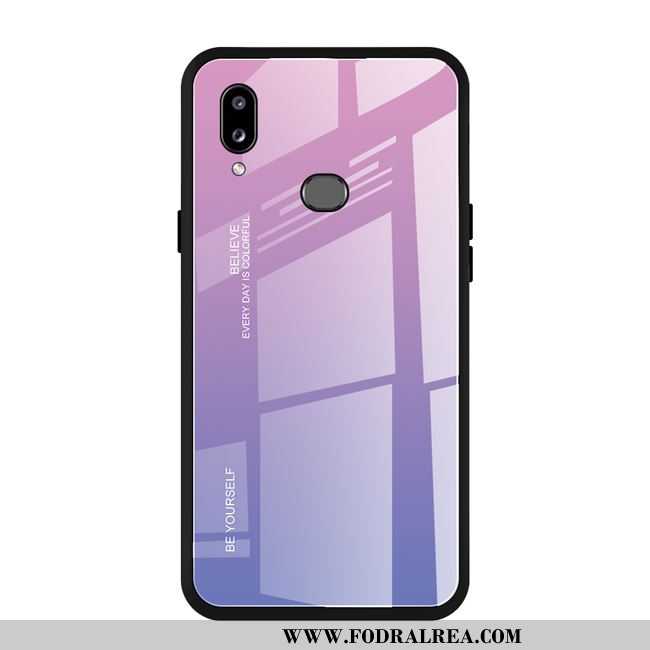 Skal Samsung Galaxy A10s Skydd All Inclusive, Fodral Samsung Galaxy A10s Glas Fallskydd Lila