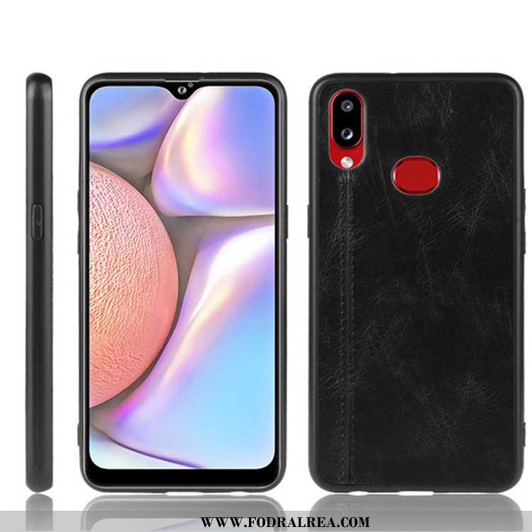 Skal Samsung Galaxy A10s Skydd Mobil Telefon Trend, Fodral Samsung Galaxy A10s Läder Svarta