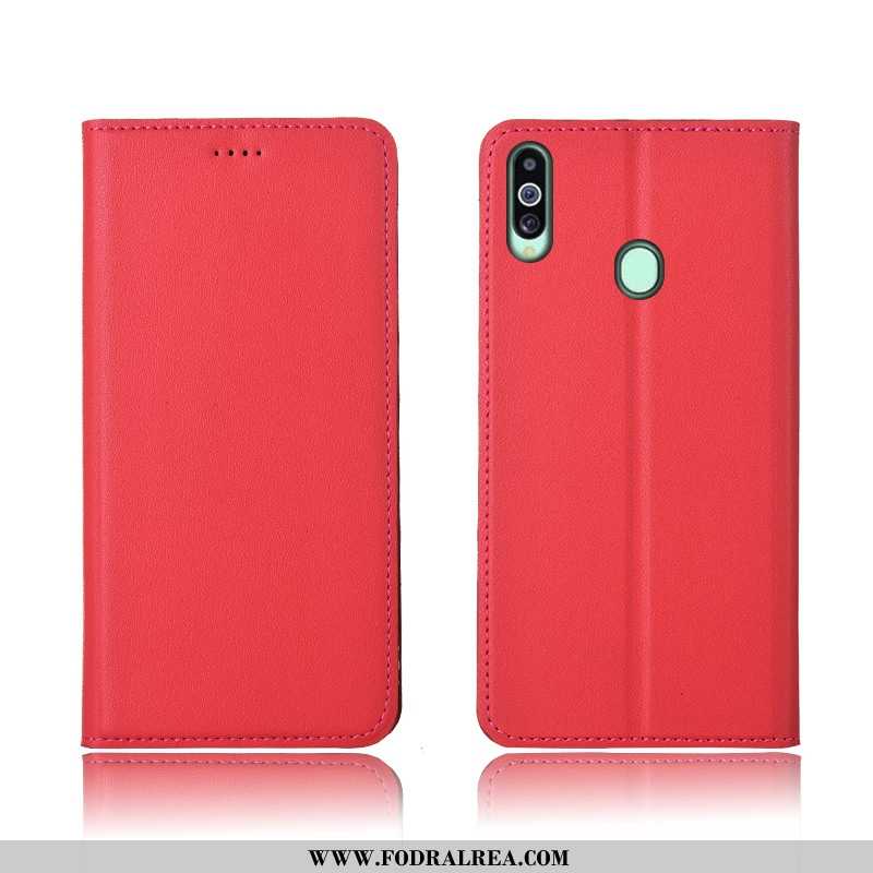 Skal Samsung Galaxy A20s Läderfodral Stjärna Äkta Läder, Fodral Samsung Galaxy A20s Nubuck Fallskydd