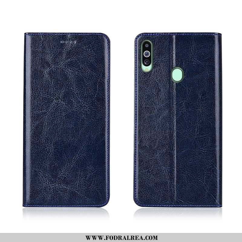 Skal Samsung Galaxy A20s Äkta Läder Silikon Nubuck, Fodral Samsung Galaxy A20s Mönster Täcka Brun