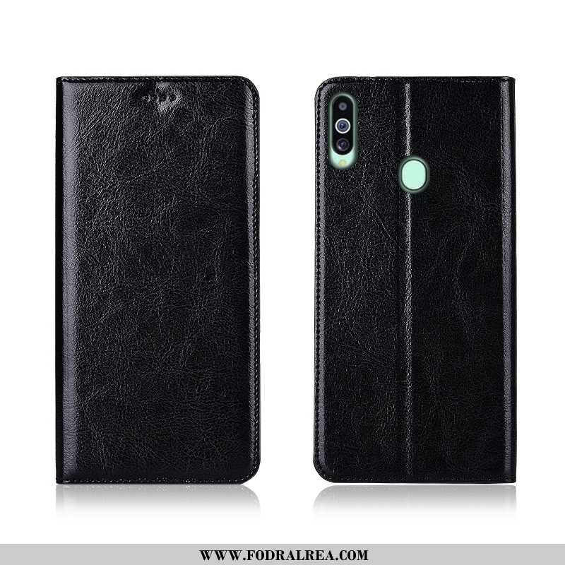 Skal Samsung Galaxy A20s Äkta Läder Silikon Nubuck, Fodral Samsung Galaxy A20s Mönster Täcka Brun