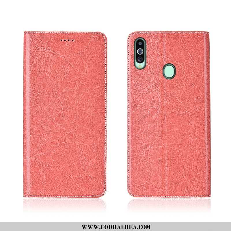 Skal Samsung Galaxy A20s Äkta Läder Silikon Nubuck, Fodral Samsung Galaxy A20s Mönster Täcka Brun