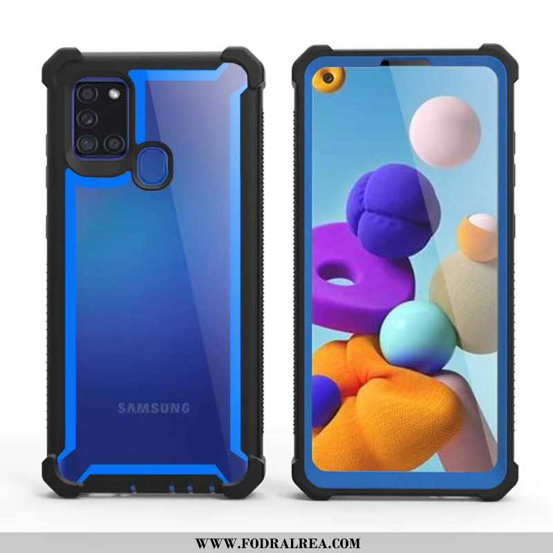 Skal Samsung Galaxy A21s Skydd Mobil Telefon Europa, Fodral Samsung Galaxy A21s Pratkvarn Grön