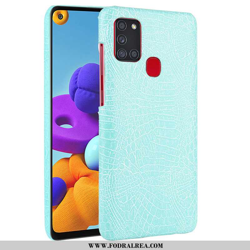 Skal Samsung Galaxy A21s Skydd Mobil Telefon Fodral, Fodral Samsung Galaxy A21s Läder Bakre Omslag S