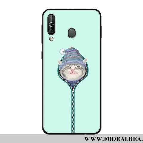 Skal Samsung Galaxy A40s Mjuk Nubuck Stjärna, Fodral Samsung Galaxy A40s Skydd Kreativa Grön