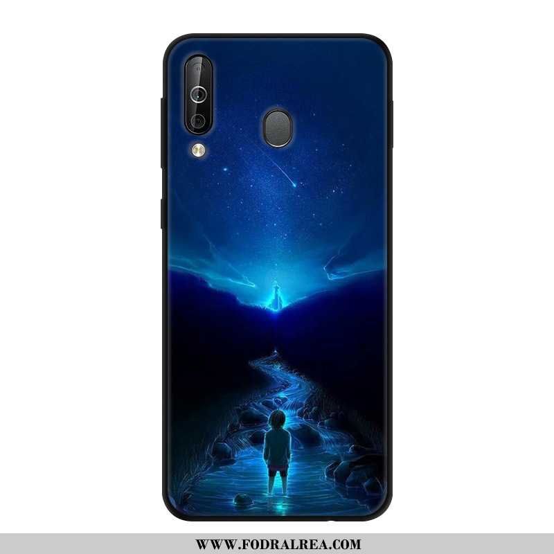 Skal Samsung Galaxy A40s Skydd Mobil Telefon Fodral, Fodral Samsung Galaxy A40s Glas Kreativa Mörkbl