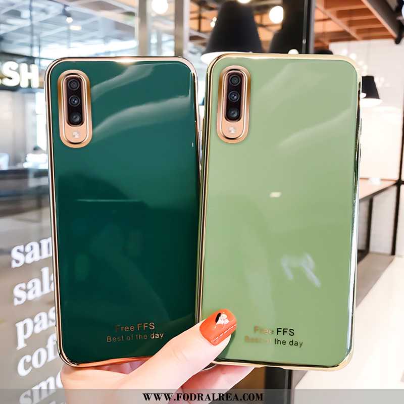 Skal Samsung Galaxy A50 Kreativa Fallskydd Tunn, Fodral Samsung Galaxy A50 Trend Lyxiga Grön