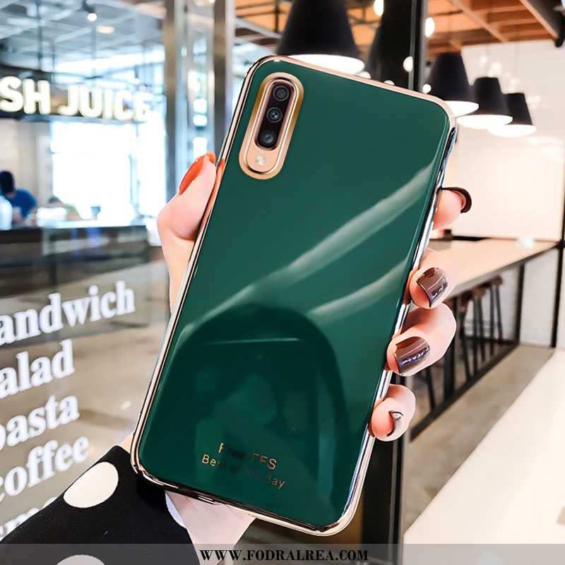 Skal Samsung Galaxy A50 Kreativa Fallskydd Tunn, Fodral Samsung Galaxy A50 Trend Lyxiga Grön