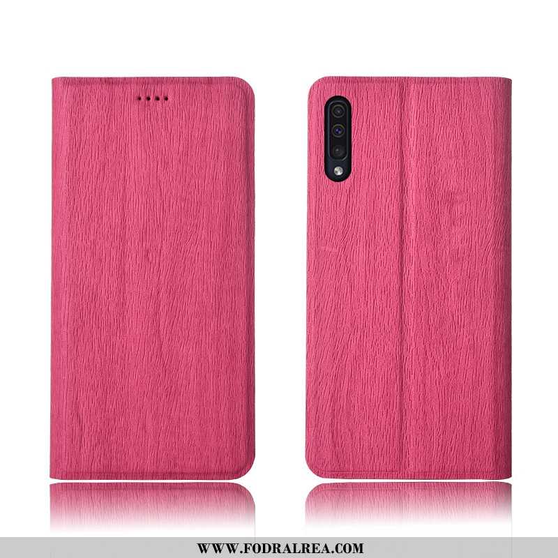 Skal Samsung Galaxy A50 Skydd Nubuck Mjuk, Fodral Samsung Galaxy A50 Läderfodral Mobil Telefon Svart