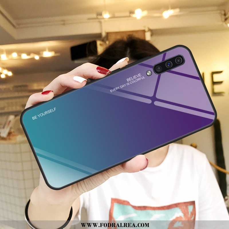 Skal Samsung Galaxy A50 Skydd Purpur All Inclusive, Fodral Samsung Galaxy A50 Glas Härdning Lila