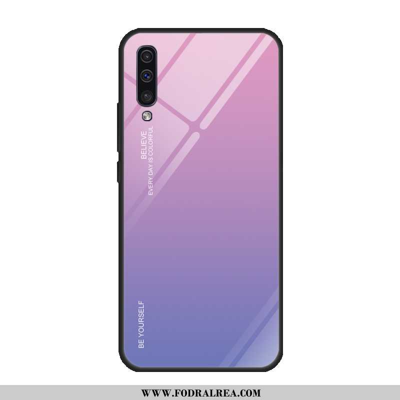 Skal Samsung Galaxy A50 Skydd Purpur All Inclusive, Fodral Samsung Galaxy A50 Glas Härdning Lila