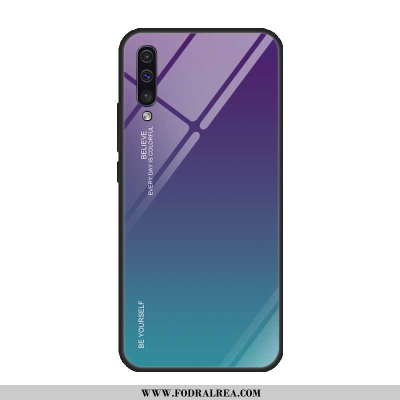 Skal Samsung Galaxy A50 Skydd Purpur All Inclusive, Fodral Samsung Galaxy A50 Glas Härdning Lila