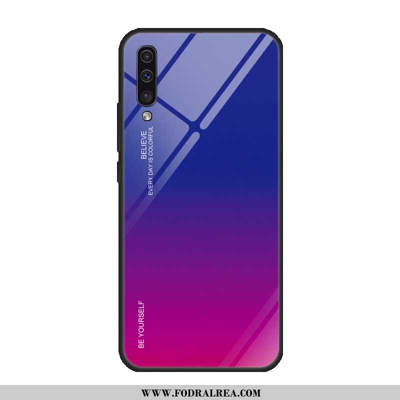 Skal Samsung Galaxy A50 Skydd Purpur All Inclusive, Fodral Samsung Galaxy A50 Glas Härdning Lila