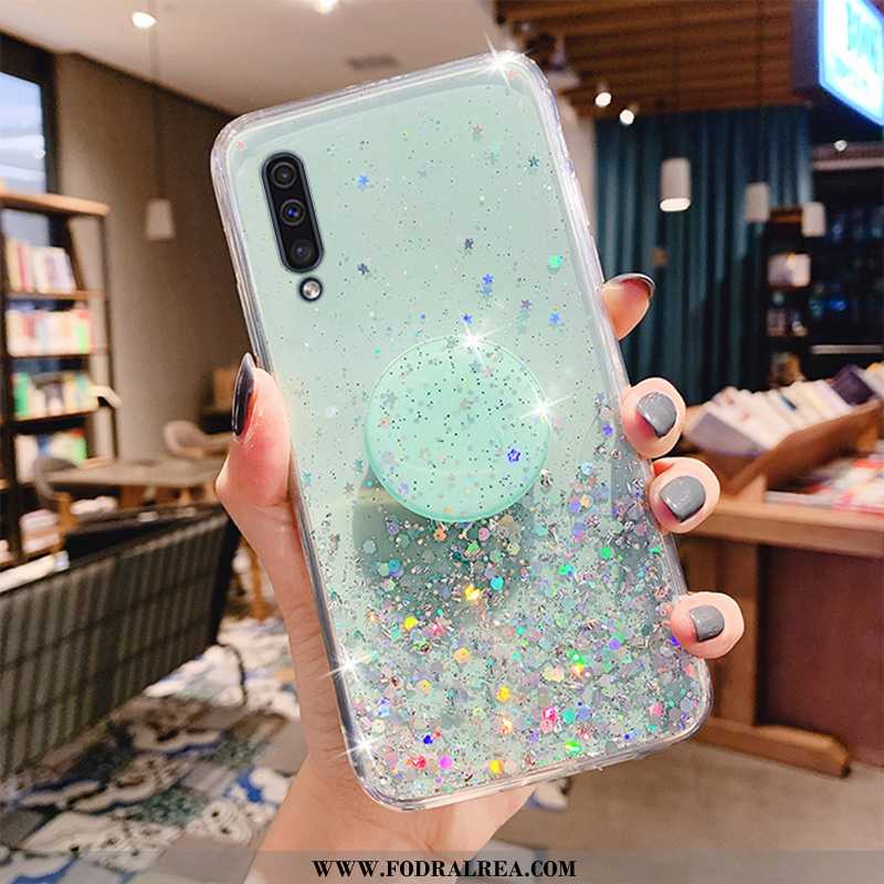 Skal Samsung Galaxy A50 Transparent Stjärna Skal, Fodral Samsung Galaxy A50 Skydd Mobil Telefon Grön