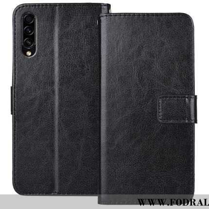 Skal Samsung Galaxy A50s Läderfodral Mobil Telefon Stjärna, Fodral Samsung Galaxy A50s Skydd Svart S