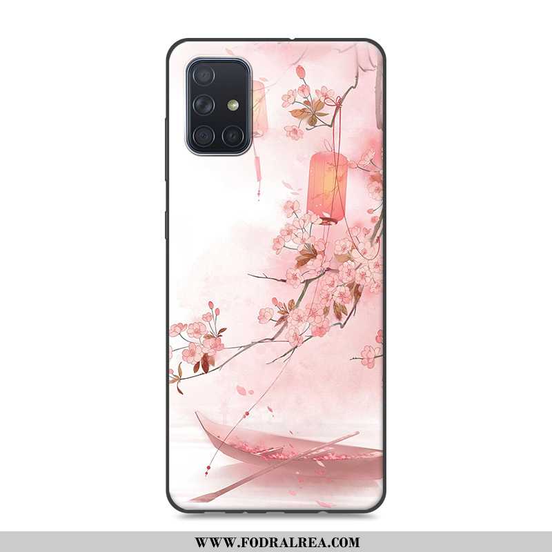 Skal Samsung Galaxy A71 Silikon Fodral Kinesisk Stil, Samsung Galaxy A71 Skydd Stjärna Rosa