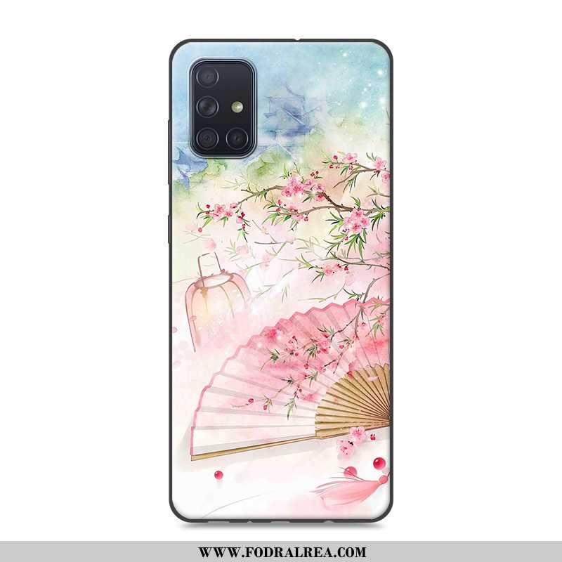 Skal Samsung Galaxy A71 Silikon Fodral Kinesisk Stil, Samsung Galaxy A71 Skydd Stjärna Rosa