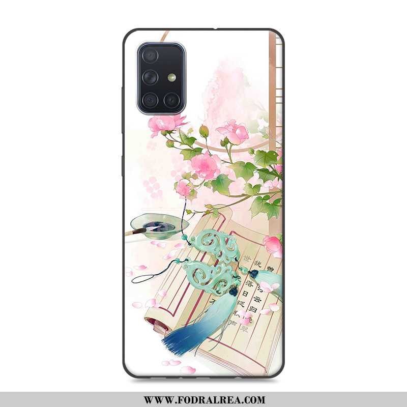 Skal Samsung Galaxy A71 Silikon Fodral Kinesisk Stil, Samsung Galaxy A71 Skydd Stjärna Rosa