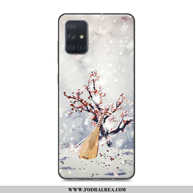 Skal Samsung Galaxy A71 Silikon Fodral Kinesisk Stil, Samsung Galaxy A71 Skydd Stjärna Rosa