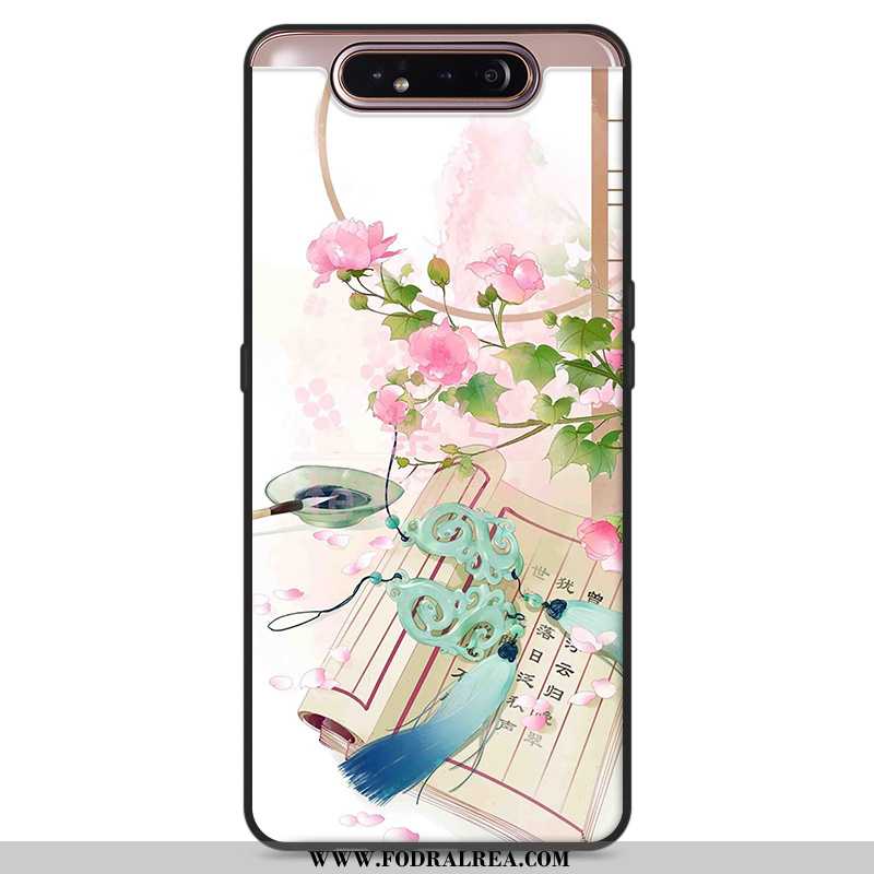 Skal Samsung Galaxy A80 Retro Mobil Telefon Konst, Fodral Samsung Galaxy A80 Mjuk Kinesisk Stil Vita